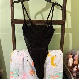 SHEIN Black Lace Bodysuit